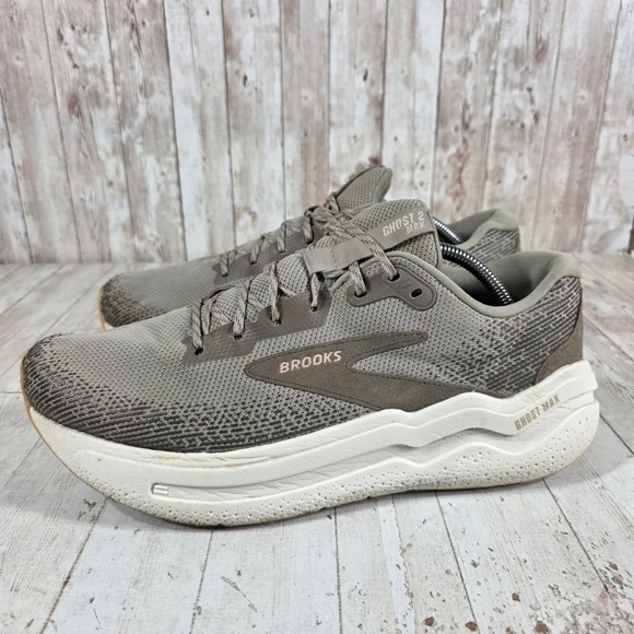 Brooks Other - Brooks Ghost Max 2 Mens 11.5 Gray Tan Running Shoes 1104311D240 Cushion Sneaker